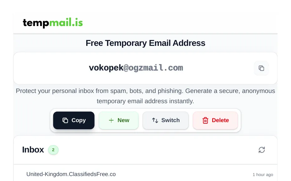 TempMail.is — a Bodyguard for Your Inbox 1