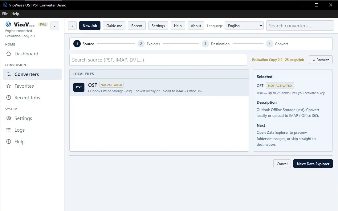 ViceVersa OST to PST Converter 1